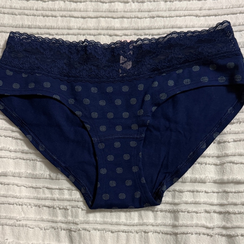 Victoria's Secret Navy Blue Polka Dot Panties - Picture 2 of 4